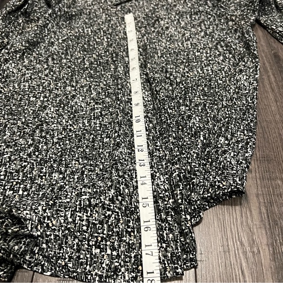 Metaphor Black and White Speckled Dress Shirt Blouse - Picture 8 of 12